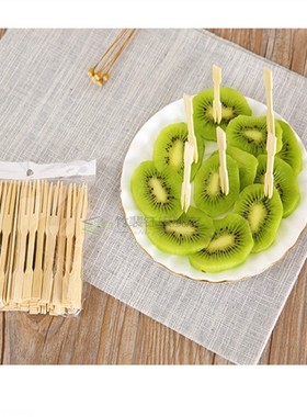 XNZHE 100 PCS Pure bamboo Disposable Wooden fruit fork Desse