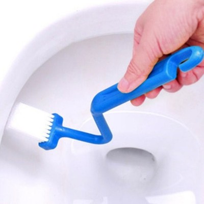 2Pcs Toilet Brush Cleaning Toilets Corner Bending Type Soft