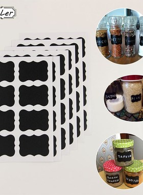 TIE LER 48PCS/Set Blackboard er Craft Kitchen Jar Organizer