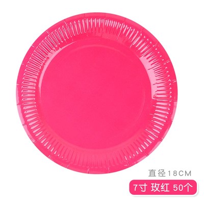Disposable paper plates kindergarten painting white cake
