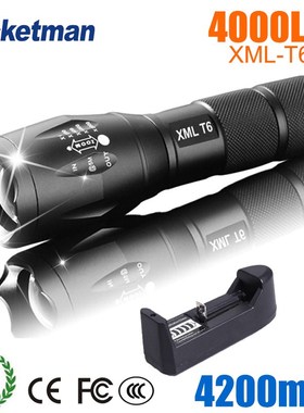LED Rechargeable Flashlight Pocketman XML T6 linterna torch