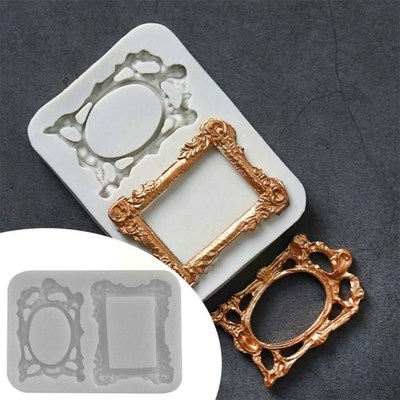 Classic Retro Photo Frame Mold Diy Fondant Cake Biscuit Epox