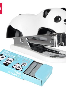 Cartoon Mini Stapler set stapling machine with 1000 pcs No.1