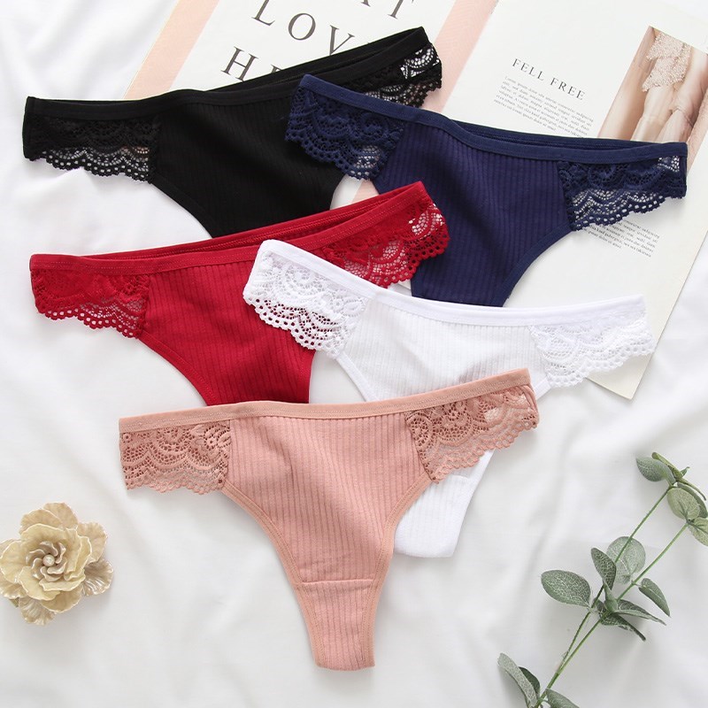 3Pcs/Lot Women's Cotton G-String Thong Panties String Underw