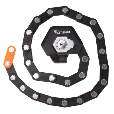 WEST BIKING Foldable Bicycle Lock MTB Road Bike Anti-Theft C
