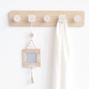 Wooden Hooks Clothes Robe Hanger Nordic Wall Hanging Storage