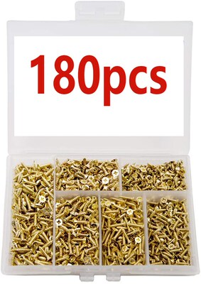 1080pcs Small Screw Flat Head Cross Wood Screws Self Tapping