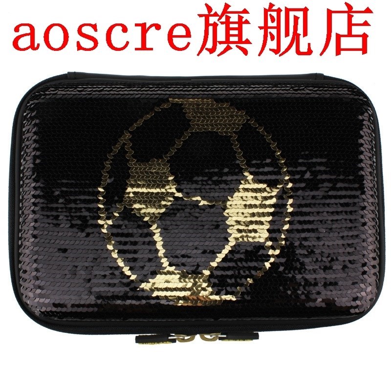 Sequins Pen Boxes School for Boys Eva Pencil Case Big Footb