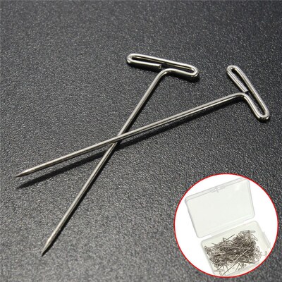 50 Pieces Plussign T Pins Wig Making Tools Wig Pins Stainles