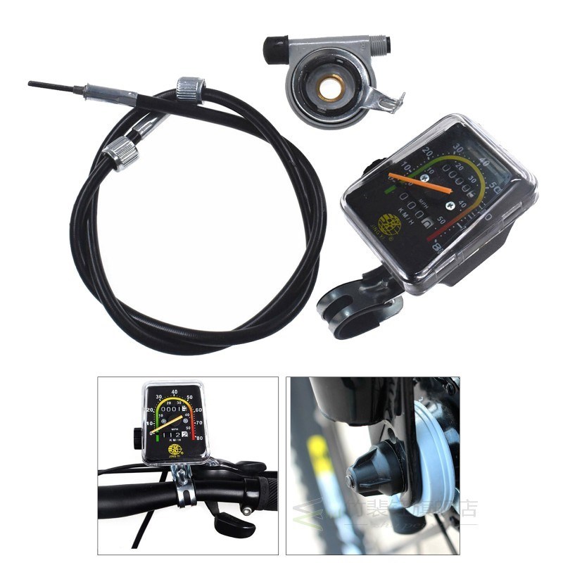 Mechanical Bike Resettable Odometer Speedometer Universal fo