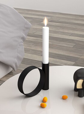 Exquisite Candlestick Wrought Iron Nordic Aesthetic Geometri