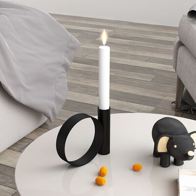 Exquisite Candlestick Wrought Iron Nordic Aesthetic Geometri