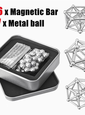 63Pcs Bucky Bars Metal Balls Permanent Pressure Relief Neody