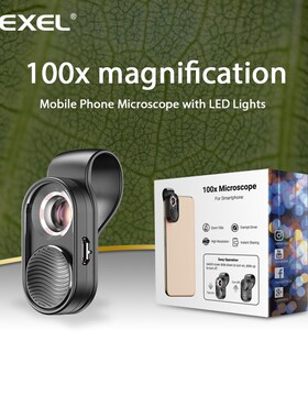 APEXEL 100X Mobile Phone Microscope Micro Lens LED Light Poc