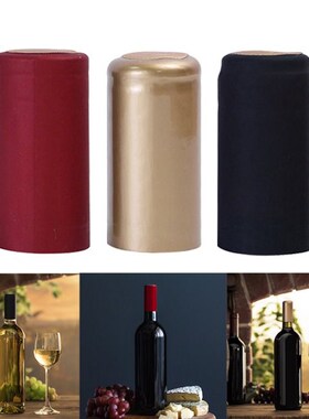 50pcs Wine Bottle Heat Shrink Capsules Plastic Caps Wine Cel