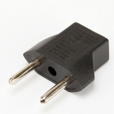 EU adapter plug 2 pin to EU 2 round pin plug socket TRAVEL C