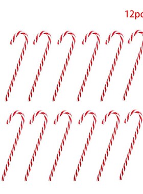 12pcs Christmas Twisted Candy Canes Acrylic Xmas Tree Hangin