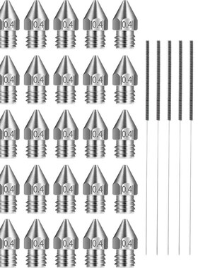 30 Pieces 3D Printer Extruder Nozzles 0.4mm MK8 Ender 3D Pri