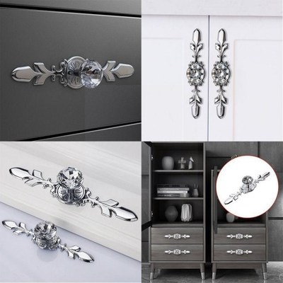 1pc Luxury Diamond Crystal Cabinet Handles Shoebox Pulls Clo