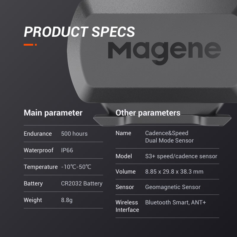 Magene New Model  S3+ Cadence Sensor Speedometer Bicycle ANT