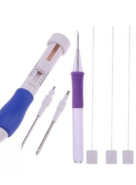 Punch Needle Set 3 Needles 2 Threaders Craft Tool DIY Embroi