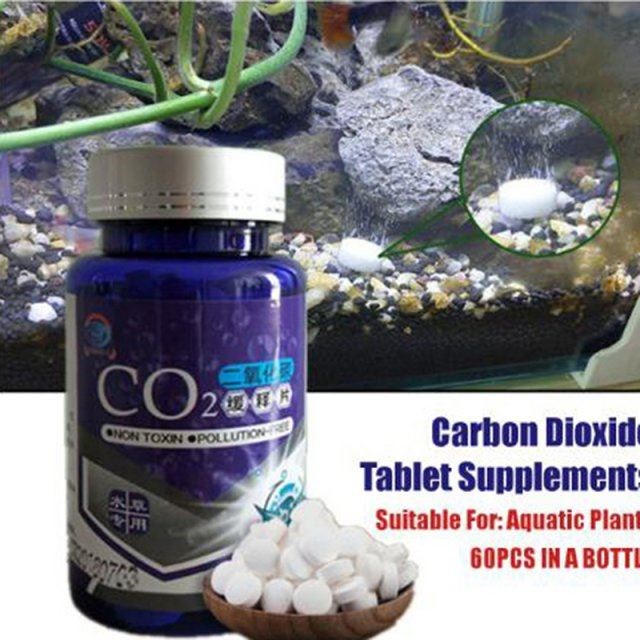 60Pcs CO2 Tablet Water Grass Aquarium Plants Aquatic Leaf Fl
