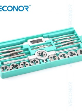 20PCS Tap and Die Set Tap Wrench Set M3-M12 Threading Tool A