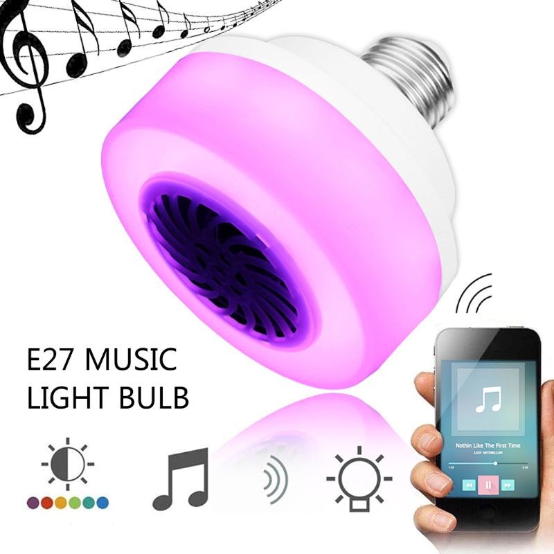100-240V Bluetooth Music Light Bulb LED Lamp Smart Wireless