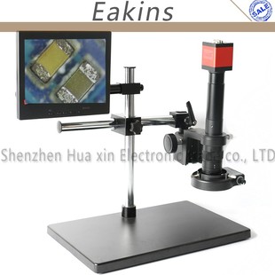 13MP 720P HDMI VGA Industry Video Microscope Camera+Big Stan