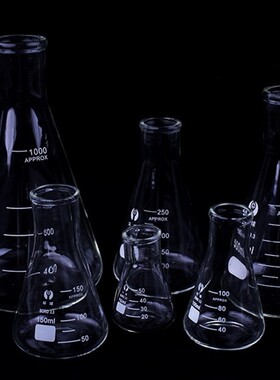 1 PC Erlenmeyer Borosilicate Glass Flask Narrow Neck Conical