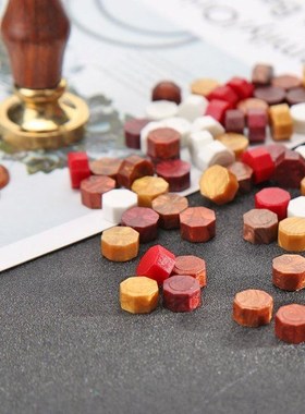 100pcs Octagon Elegant Retro Fire Painting Grain Pills Seali