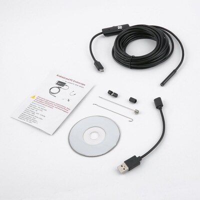 6 LED 5.5mm Lens Endoscope Waterproof Inspection Borescope