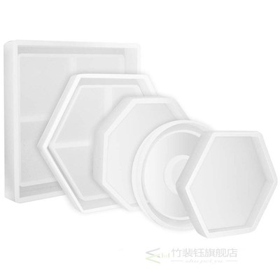 5Pcs Diy Coaster Silicone Mold Included Square