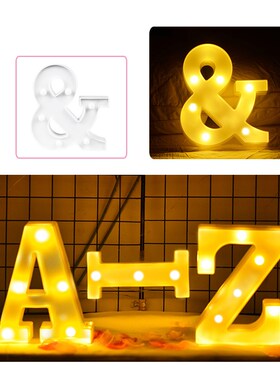 Romantic 3D LED Letters Night Light Lamp Alphabet Sign Marqu