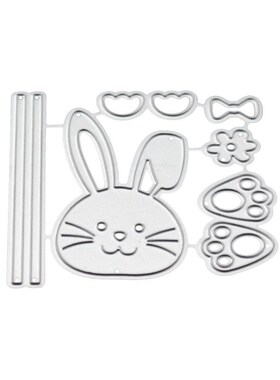 Bow Rabbit Metal Cutting Dies Stencil Scrapbooking DIY Album