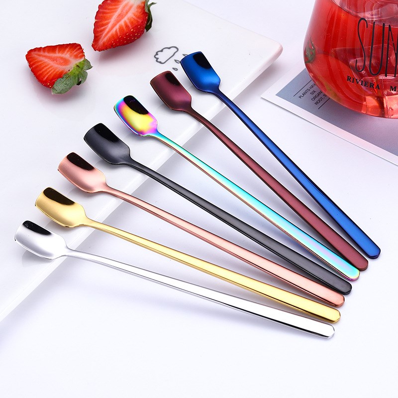 New 17cm Square Shaped Milk Tea Coffee Stirring Spo