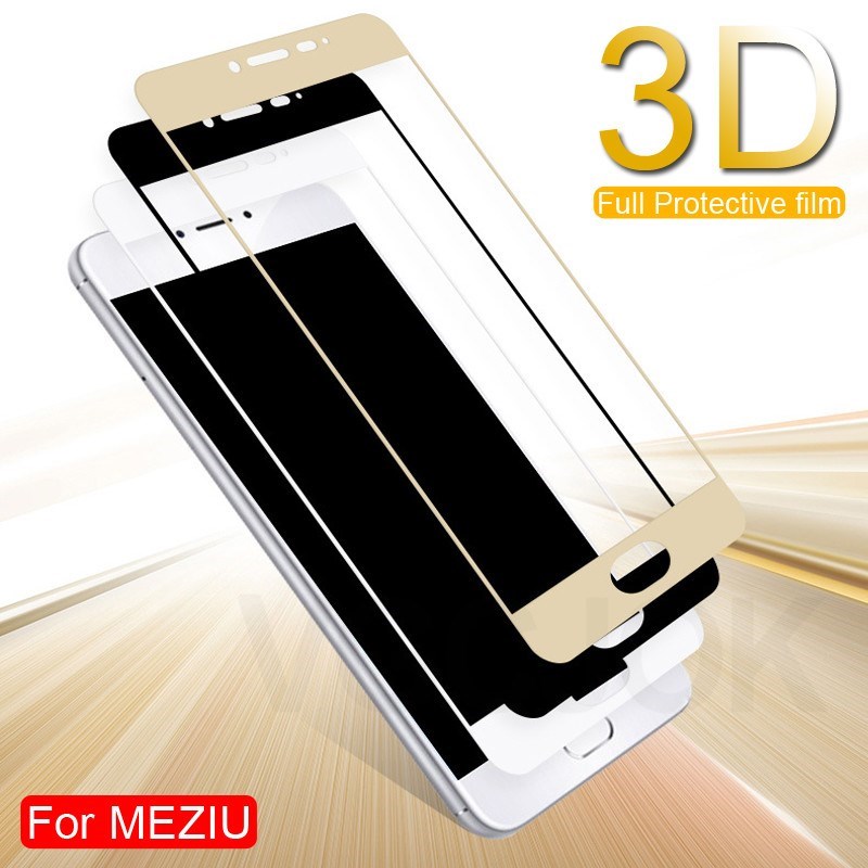 3D Full Cover Protective Glass On The  Meizu M3 M5 M6 Note M