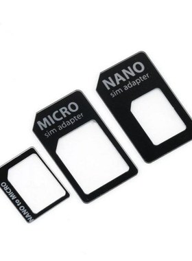 10pcs/lot SIM MICROSIM Adaptor Adapter 3 in 1 for Nano SIM t