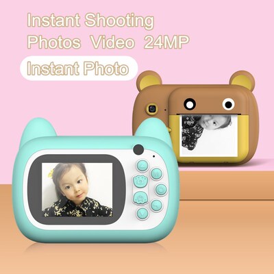 1080P Kids Instant Camera For Children Print Camera 1080P D