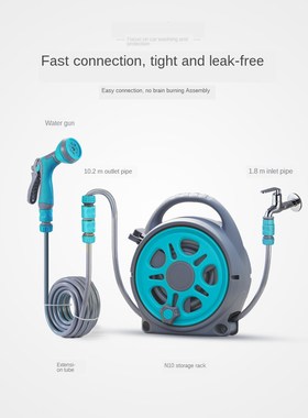 Automatic pipe coiler 10m retractable garden hose pipe coile