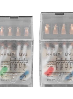 HH54P 24VDC/220VAC 14 Pins Coil DPDT Electromagnetic Power I