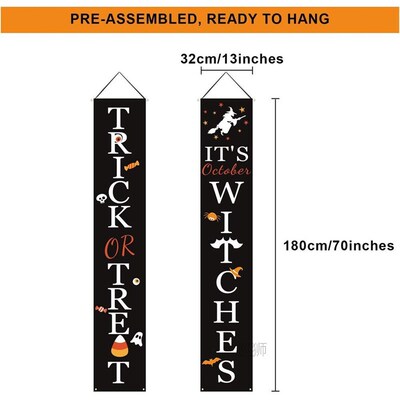 Halloween Decoration For Home Banner Gate Door Couplet Hallo
