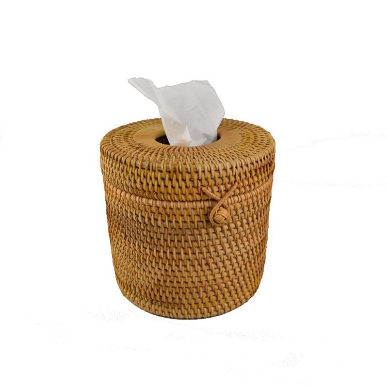 Round  Tissue Box Vine Roll Holder Toilet Paper Cover