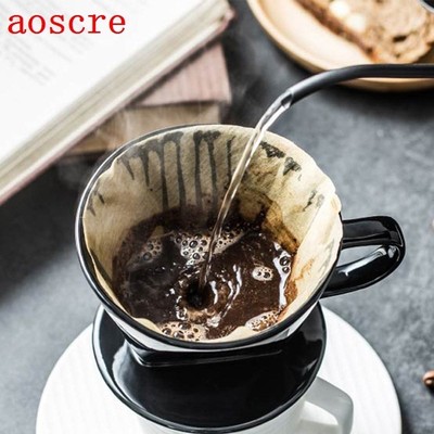 100pcs Coffee Filter Paper Cone 3-4Cups Dripper Coffee Filte