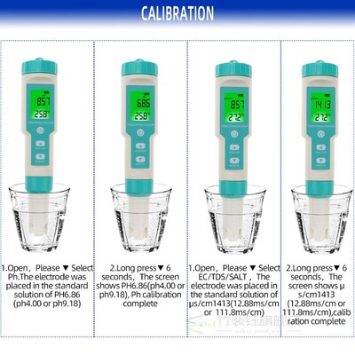 PH 618 PH Meter ORP Chlorine Meters TDS Salinity Testers EC