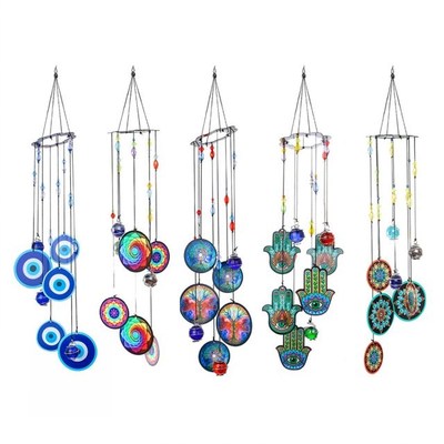 Printed Iron Fengshui Memorial Wind Chimes Balcony Windchime