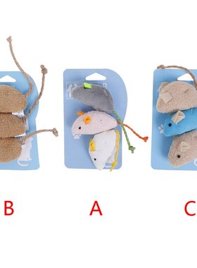 3pcs/lot Mix Pet nip Mice s Toys Fun Plush Mouse  T