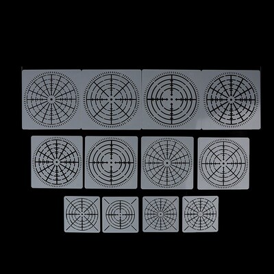 DIY 12PCS Reusable Mylar Painting Stencils Templates Tools
