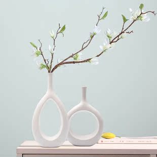 Flowers Vase Ceramic Vase Home Decoration Decoration White V