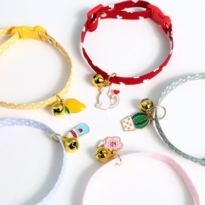 1PC Kitten Collar with Bell Pet Supplies Adjustable Collar C